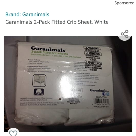 2 pack crib sheets NWOT pics of in box from online - Picture 9 of 9